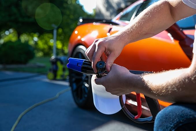 303 Products Foam Cannon for Pressure Washer, Car Wash Foam Gun with Adjustable Spray – Heavy Duty Foam Sprayer with Stainless Steel Fitting, 2 Liter (2L)