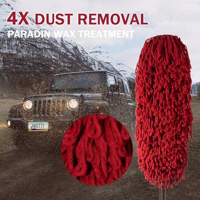 Auto Duster Extendable Handle, Car Exterior Scratch Free, Car Brush Kit for Truck SUV RV Motorcycle, Cleaning No Lint (CA Designer License Plate) - Gifts for Men Women