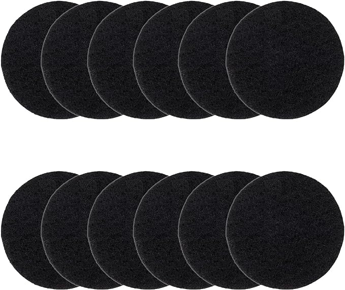 Vipush Charcoal Filters for Kitchen Compost Bin - 12 Pack Activated Carbon Filters for Countertop Bin Pail Replacement, Activated Charcoal Home Bucket Refill Sets