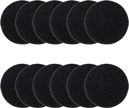 Vipush Charcoal Filters for Kitchen Compost Bin - 12 Pack Activated Carbon Filters for Countertop Bin Pail Replacement, Activated Charcoal Home Bucket Refill Sets