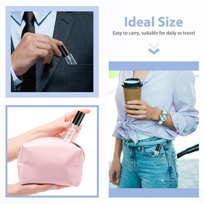 Yinder 25 Pcs 15 ml Glass Refillable Perfume Bottles Bulk Travel Empty Perfume Atomizer Sprayers Portable Spray Bottles Mini Sample Fragrance Containers, Black