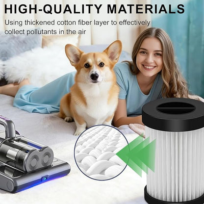 Mattress Vacuum Replacement Filter Compatible with FEPPO Mattress Vacuum Cleaner(LW-P1012).HEAP Filter-4Pack