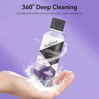 Ultrasonic Jewelry Cleaner Solution for Ultrasonic Cleaner Machine, Professional Cleaning of Jewelry, Diamonds, Gold, Silver, Remove Odors, Discoloration & Stains, Peach Scent, Purple, 8.5oz