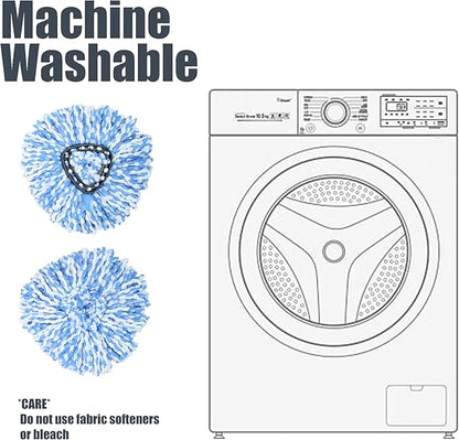 homsis 7 Pack Mop Replace Head for 2-Tank Spin Mop Compatible with Ocedar Rinse Clean - Mop Refills Made of Microfiber, Deep Cleaning Machine Washable and Easy-to-Replace