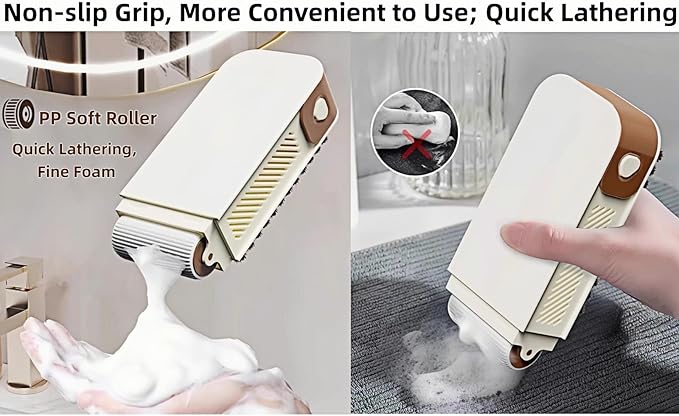 Travel Soap Case, 3-in-1 Leak Proof Soap Holder with Brush & Lathering Roller, Portable Container for Laundry & Shoe Washing, Ideal for Travel, Camping, Gym, Dorm (Multicolor)