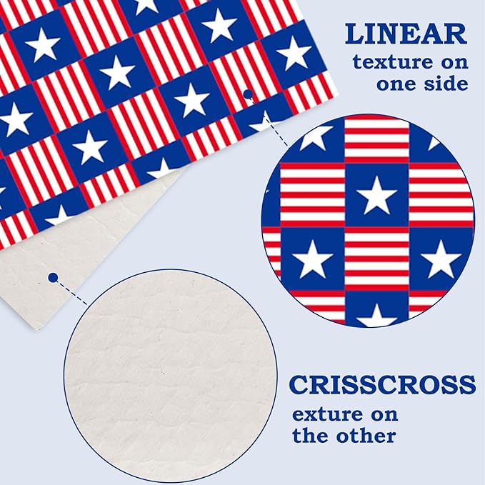Whaline Patriotic Swedish Kitchen Dishcloths 6 Pack 4th of July Dish Towel American Flag Hand Drying Tea Towel Red Blue Cotton Dishcloth for Independence Day Cooking Cleaning Wipe, 6.7 x 7.5 in