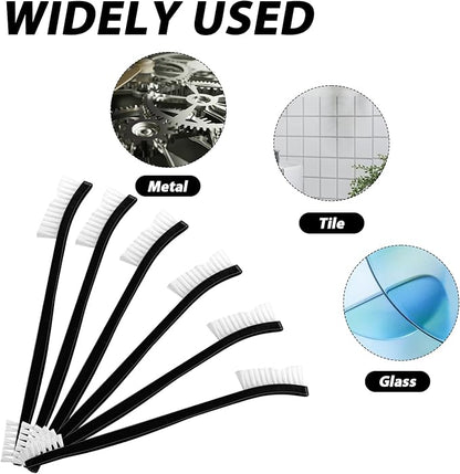 9Pcs Double-Ended Cleaning Brushes Set Nylon All Purpose Clean Brush Small Detailing Crevice Brush Mini Stiff Bristles Brushes for Kitchen Sink Bathroom Gaps Corner Small Space