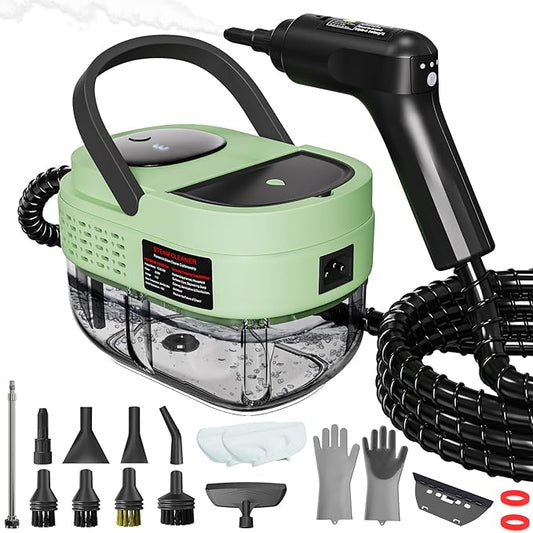 Handheld Steam Cleaner for Home, 2500W High Pressure Steam Cleaner for Car Detailing, 3 Steam Levels, 1600Ml Tank, High Heat Steamer for Bed Bugs, Couch, Furniture, Kitchen, Bathroom, Floors