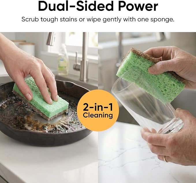 Superio Non-Scratch Cellulose Sponge (3-Pack) (Green)