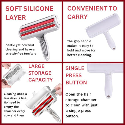 PET Hair Remover - Reusable Dog and Cat Hair Remover, for Couch, Caper, Car Seats, Bedding or Furniture, Upgraded Lint Roller Animal Fur Removal Tool