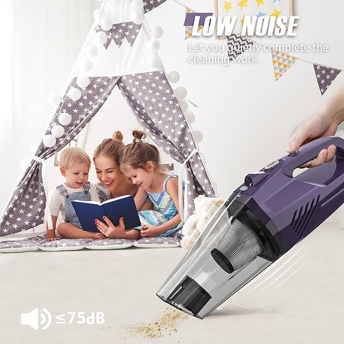 Handheld Vacuum Cordless — 3-In-1 Hand Held Vacuum Rechargeable With 8KPa Suction, Lightweight 1.7 Lbs Handheld Vac, Quick Dust Removal & Cleaning Tool With Accessories Storage For Car, Kitchen & Home
