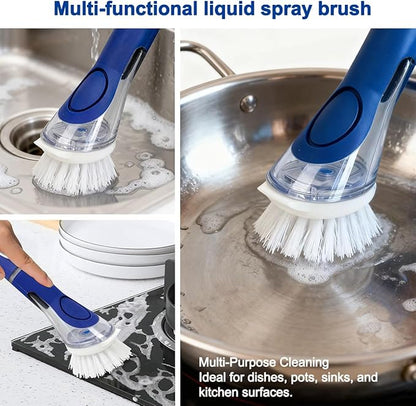 CELOX Dish Brush with Soap Dispenser, Dish Washing Wand for Kitchen
