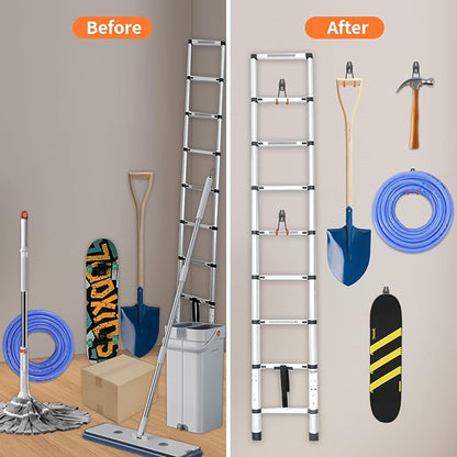 ENUODA Large Garage Storage Hooks Heavy Duty Wall Hooks for Hanging Ladder, Garden Tool, Shovel, Broom, Drill, Bike, Extension Cord, Hose, Chair, Bulk Items, 7.5 inch, 6PCS