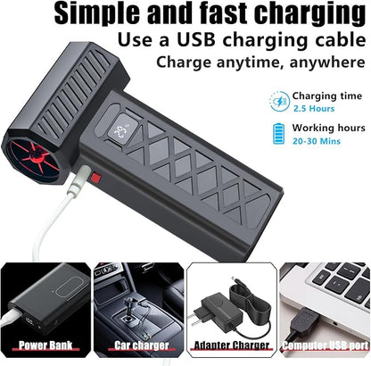 Compressed Air Duster and Car Vacuum Two-in-one，Household mini air blower gun，compressed air duster，Portable Handheld Car Vacuum Cleaner，Ideal for cleaning computers keyboards, outdoor cooling