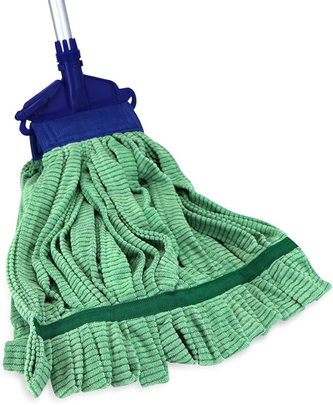 Arkwright Microfiber Tube Mop Head Replacement - (Bulk Case of 12) Heavy Duty, Lint Free, Super Absorbent & Bleach-Safe, Janitorial Essential for Commercial & Industrial Floor Cleaning, 21 oz, Green