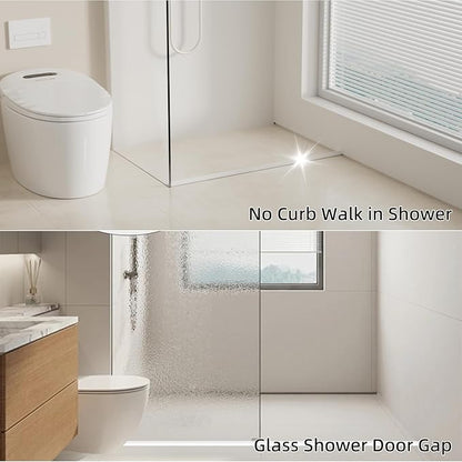 39 inch Water Barrier for Sink, Silicone Rubber Kitchen Water Splash Guard, Bendable Corner Dam Water Retaining Strip for Countertop,Shower, Bathroom,Frameless Shower Threshold Door Bottom Seal Strip