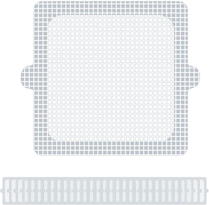 PRIMSOPH 4 Inch 30pcs Disposable Shower Drain Hair Catcher Mesh Stickers Floor Drain Sticker Disposable Drain Filter Hair Trap Sticker