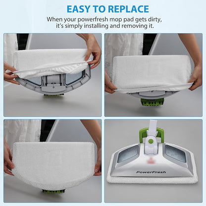 6 Pack Steam Mop Replacement Pads for Bissell Powerfresh Steam Mop 1940 1806 1544 2075 2685A 2181 2814 Series, Model 19402 19404 19408 19409 1940A 1940F 1940Q 1940T 1940W B0006 B0017 2075A