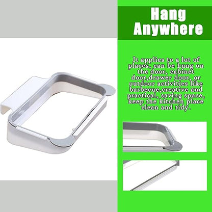Hanging Organizer Garbage Bag Holder, Over The Cabinet Plastic Trash Bag Holder for Kitchen, Garbage Bag Holder Rack Space Saving Use Portable Cabinet Door Trash Bag Holde Garbage Can