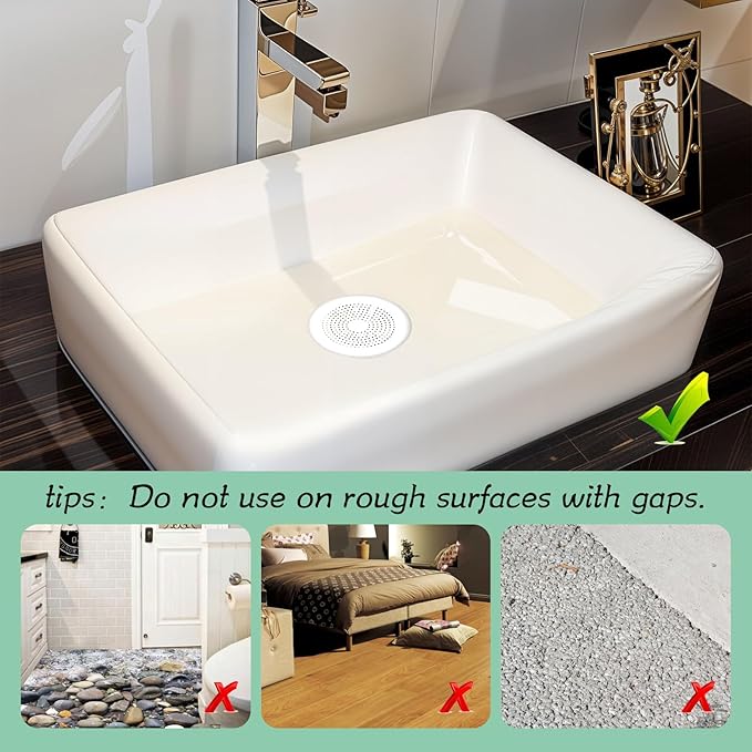 4Pcs Silicone Drain Covers Round Hair Drain Catcher with Suction Cup Shower Drain Hair Catcher Hair Stopper Shower Drain Covers for Shower Drains Bathroom Kitchen Bathtub Sink Easy to Install andClean