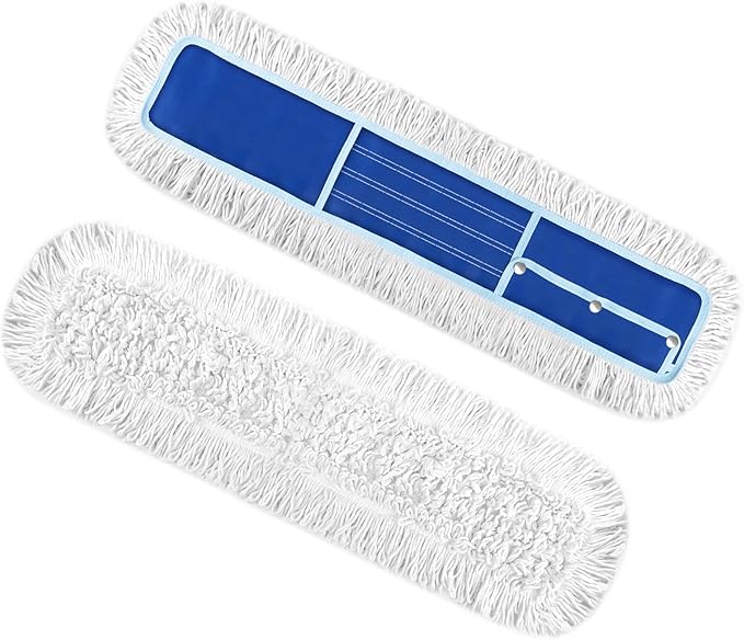 36" Dust Mop Replacement Pad: 2 Pack Fit 36" Commercial Dust Mop/Broom - Durable Thick Washable Cotton Dry Mop Head for Hardwood Tile Schools Offices Industrial Cleaning（ B0FMYK8YZ7）