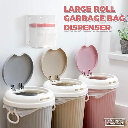 Storage Standard Trash Bag Holder Dispenser 10.5'' x 7'' x 7''- Acrylic Bags Dispensing Roll Organizer Holder, Garbage Liner Holder for Cabinet & Under Sink – Box Has Open Side Design