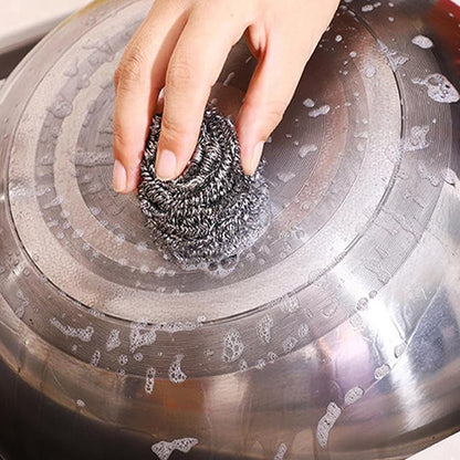 80 Pcs Stainless Steel Scrubber, 2.36 inch, Flexible Stainless Steel Cleaning Ball Multipurpose Utensil Scrubber Portable Dish Scrubbers Reusable for Kitchen Pot Pan, Dishes, Grills, and Cookware