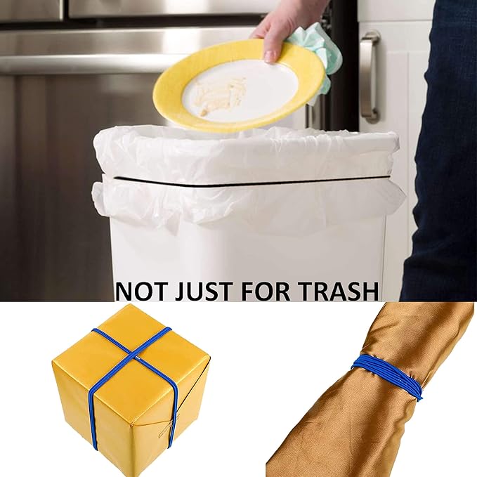 Trash Can Bands, Hongmed Garbage Can Band Keep Trash Bag in Place, Multifunction Large Rubber Bands Fit 13 to 32 Gallon Cans, Set of 3 in Green