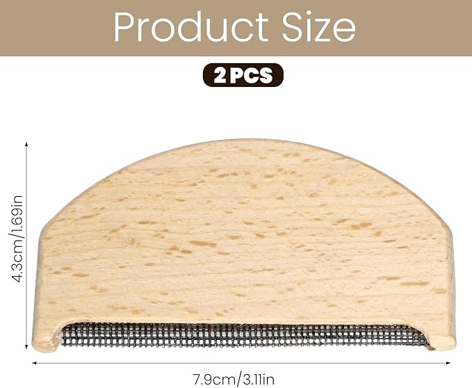 2PCS Wool Comb Sweater Pilling Comb, Manual Pilling Remover for Clothes with Pouch Lint Remover Clothing Brush Tool for Clothing Knitwear Scarves Cashmere Wool Coats Shaver