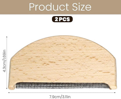 2PCS Wool Comb Sweater Pilling Comb, Manual Pilling Remover for Clothes with Pouch Lint Remover Clothing Brush Tool for Clothing Knitwear Scarves Cashmere Wool Coats Shaver