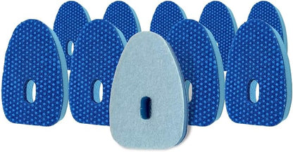 Smilyeez Blue Dotted Non-Scratch Scrubbing Sponge Refill for use with The Dish Daddy (Reg. TM) Dishwand - (10 Pack) Replacement Head