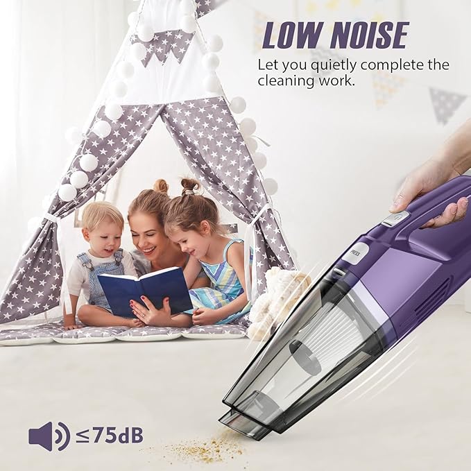 Handheld Vacuum Cordless — 3-In-1 Hand Held Vacuum Rechargeable With 8KPa Suction, Lightweight 1.7 Lbs Handheld Vac, Quick Dust Removal & Cleaning Tool With Accessories Storage For Car, Kitchen & Home