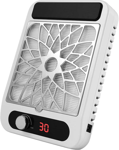 Nail Dust Collector Vacuum for Nail Techs – Powerful Suction, Quiet 3-Speed Fan, Reusable HEPA Filter, One-Knob Control, Compact Portable for Gel/Acrylic Nails, Salon & Home