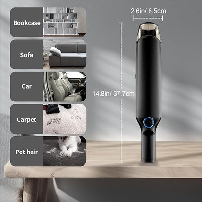 Cordless Handheld Vacuum Cleaner High Suction Rechargeable Mini Vacuum for Car Home Office Perfect for Pet Hair Dust and Crumbs Compact Portable Design with 1 Filter