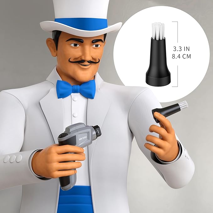 MR.SIGA Electric Spin Scrubber Detailed Brush Refills, 3 Pack