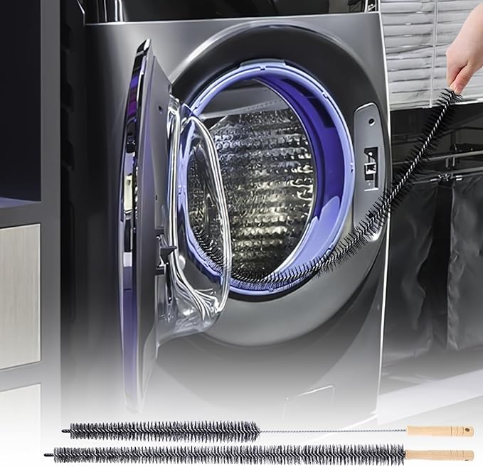6 Pcs GE Washer Dryer Combo Cleaner Kit,WH01X35719 Lint Filter Replacement with Dryer Vent Brush,2025 New Lint Filter for Ge Washer Dryer Filter Washable Filter Compatible with Model: PFQ97HSPVDS