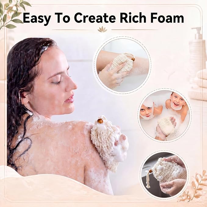 Threehoney 72 Pcs Soap Saver Set Including Wooden Dish Exfoliating Bag Saver Pads Bulk with 100 OPP Transparent Bags 2 Bundles Paper Ropes for Wedding Homemade Gift Mother‘S Day(Wood Color)