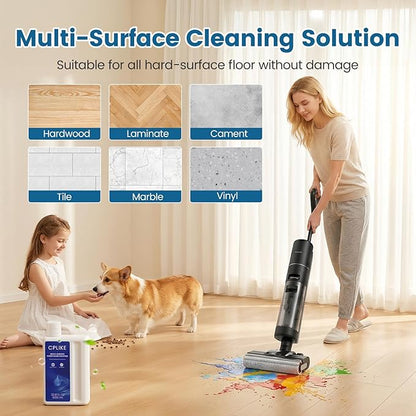 CPLIKE Floor Cleaning Solution Compatible with Dreame All Wet Dry Vacuum Cleaners & Robot Vacuums, Multi-Surface Floor Cleaner for Dreame Vacuum and Mop, 33.8 fl oz