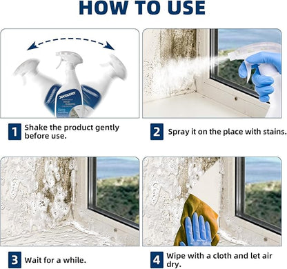 Jocecury 500ML Foaming Stain Remover Spray, Multi-Purpose Foam Cleaner for Bathroom, Kitchen & Hard Surfaces,Deep Penetrating Grout & Glass Stains Instantly