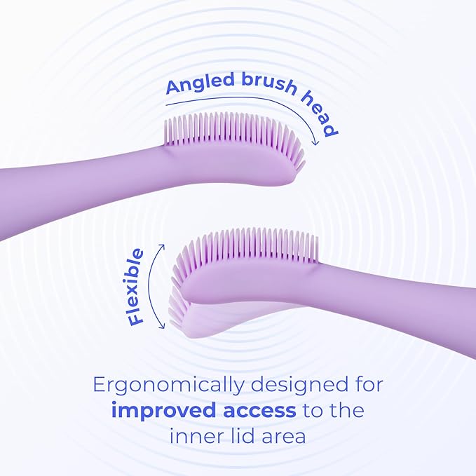 Blinkjoy Electric Eyelid Brush 2 – Optometrist Approved Lid Hygiene Tool for Demodex, Blepharitis & Dry Eyes – Gently Removes Dirt, Oil & Makeup to Support Healthy Lid Hygiene (Purple)