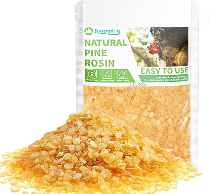 Suooydoy Premium Pine Rosin 1.1lb Natural Pine Resin for Beeswax Wraps Food Grade Good Grip and Performance Ideal for Baseball Softball Tennis Rodeo and Rough Stock Bucking
