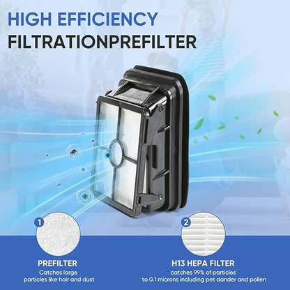 6 Pack 1866 Replacement Filters Compatible with Bissell Crosswave 1785 2306 2551 1866 2554 2590 2593 2596 CrossWave Cordless Max All in One Wet-Dry Vacuum Cleaner, Compare to Part # 1608684