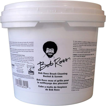 Bob Ross Cleaning Bucket & Screen-White