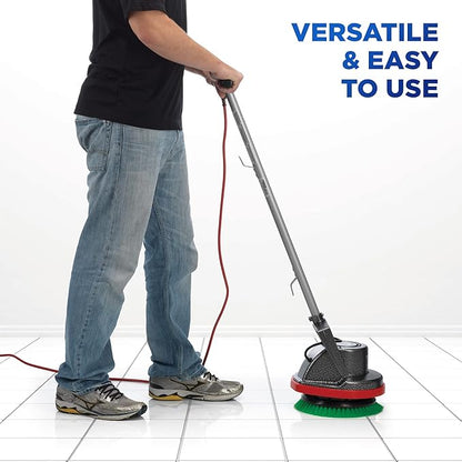 Oreck Commercial Orbiter Hard Floor Cleaner Machine, Multi-Purpose Floor Cleaning, Random Orbital Drive, Wide Cleaning Path, 50-Foot Long Cord, ORB550MC, Gray/Red
