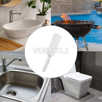 3 Pack Pumice Stone for Toilet Bowl Cleaning with Handle, Scouring Stick Remove Toilet Bowl Hard Water Rings, Calcium Buildup and Rust for Cleaning Toilet, Bathroom, Kitchen Sink, Grill (White)