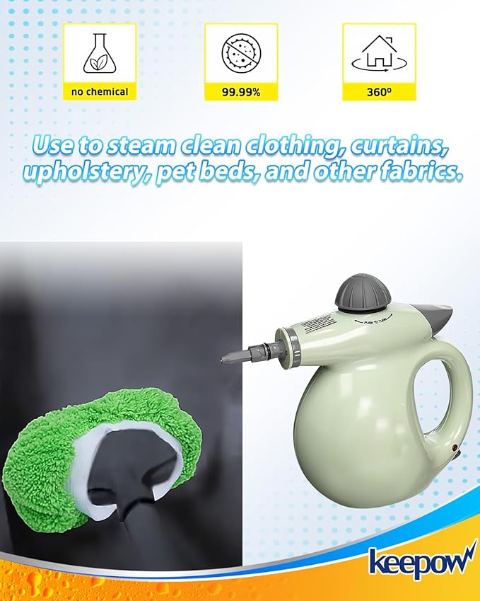 Steam Cleaner Accessories Microfiber Cloth for Handheld Steam Shot Reusable Washable Steam Mop Pads Compatible with Bissell Steam Shot/Wagner/McCulloch and Most of Handheld Steam Cleaners, 4+4 Pack