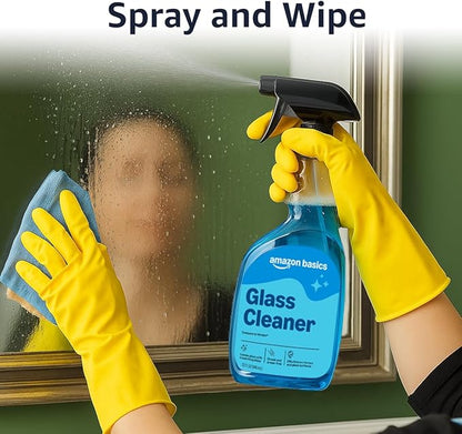 Amazon Basics Glass Cleaner Refill, Streak-Free, Cleans Windows and Mirrors with Sparkling Shine, Economical, 67.6 Fl Oz, 1-Pack