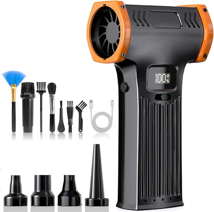 150000RPM Electric Air Duster: Continuously Variable Speed Powerful Air Blower for Computers PC Cleaning - 8000mAh Portable Turbo Fan for Home Car Office - College Back to School Gifts