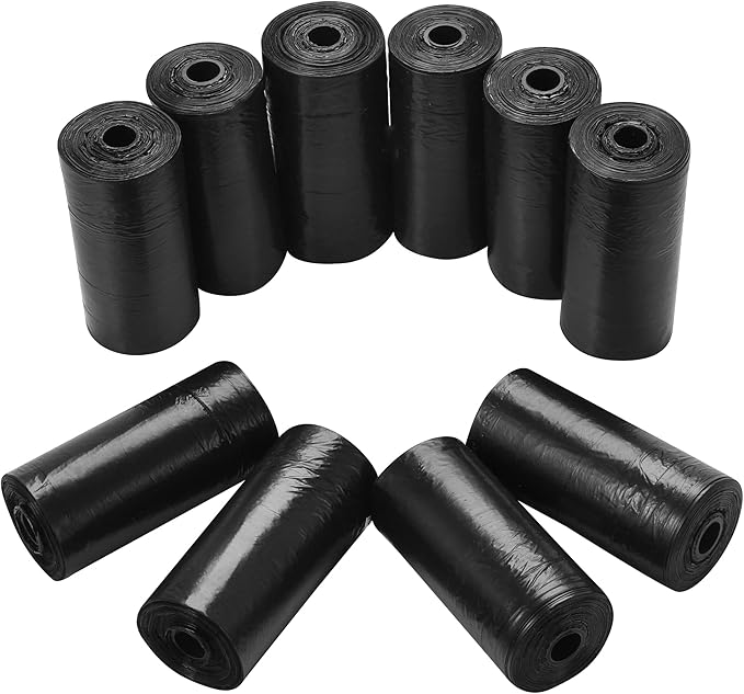 Mini Trash Bags 10 Rolls (200 Counts) - 0.5 Gallon/2 Liter Leak-Proof Bags for Car, Desktop & Small Trash Cans, 12x8.7 Inch Fit Under 2 Liter Bins