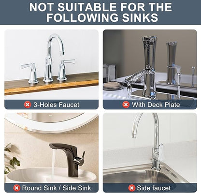 Kitchen Faucet Sink Splash Guard, Silicone Water Catcher Mat – Sink Draining Pad Behind Faucet, Grey Rubber Drying Mat for Kitchen & Bathroom Countertop Protect